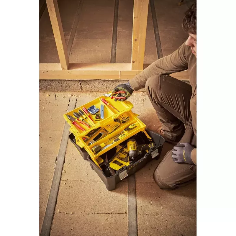 Hard shell case Stanley STST83397-1 Plastic 22 kg Black Yellow