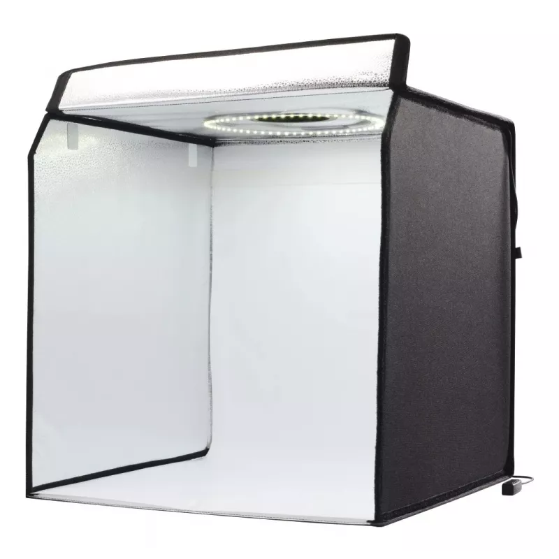 Mini photo studio HAMA foldable box with LED ring light 50×50 cm, model 00004664