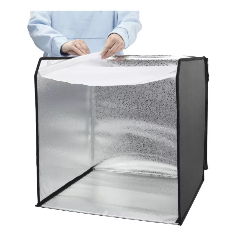 Mini photo studio HAMA foldable box with LED ring light 50×50 cm, model 00004664