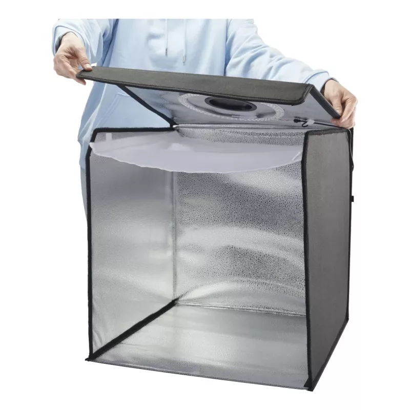 Mini photo studio HAMA foldable box with LED ring light 50×50 cm, model 00004664