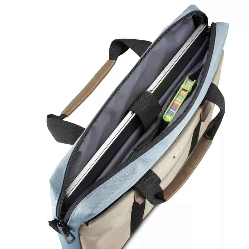 Hama Silvan 35.8 cm (14.1 inch) Toploader bag Beige, Blue