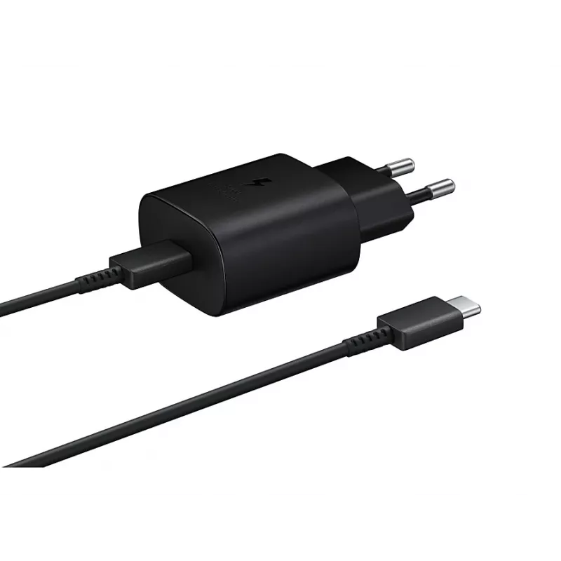 Wall charger Samsung EP-TA800XBEGEU 25W USB-C fast charging, compact AC adapter