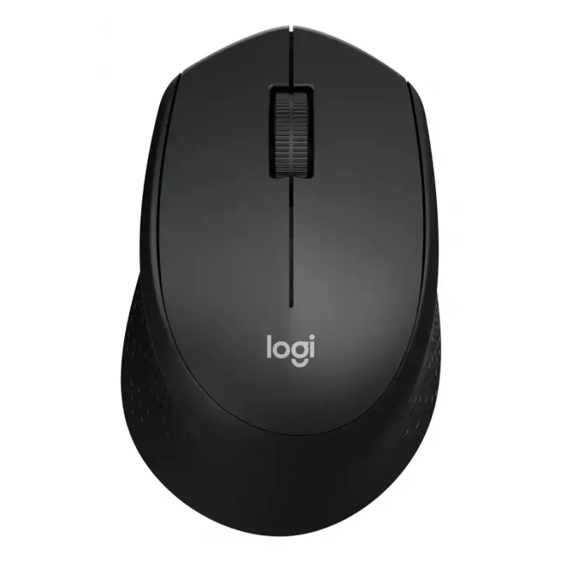 Logitech mouse M330 SILENT PLUS — RF wireless, right-hand, 1000 DPI, 3 buttons, scroll wheel, black, battery-powered