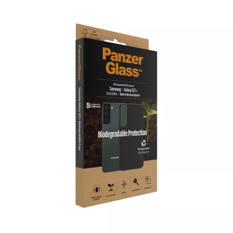 Cover PanzerGlass Samsung Galaxy S22 Plus Black Biodegradable