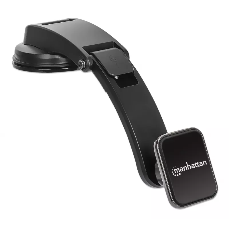Manhattan Universal Car Dashboard Mount with Magnetic Phone Holder for Smartphones, Horizontal or Vertical Use, Black, Three Year Warranty