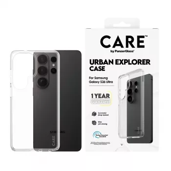Protective cover PanzerGlass CARE by Urban Explorer Case for Samsung Galaxy S26 Ultra, transparent
