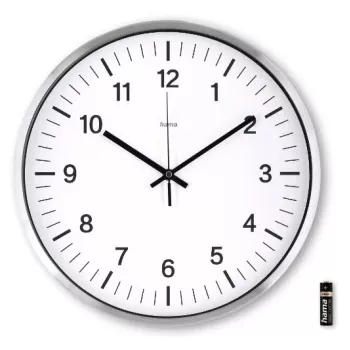 Hama Java Radio-controlled clock Round Silver