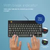 R-Go Tools Ergonomic keyboard R-Go Compact Break, compact keyboard with break software, AZERTY (BE), wired, black