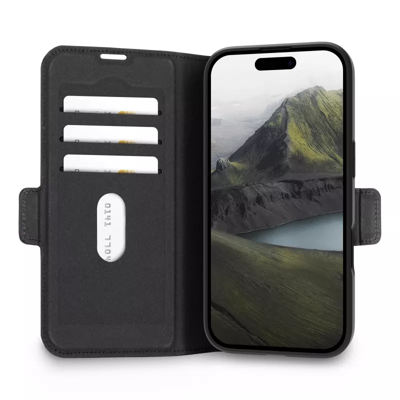 dbramante1928 Flip case for iPhone 17 (6.7 inch) Oslo Pro MS — 17 cm screen, black, 3 card pockets