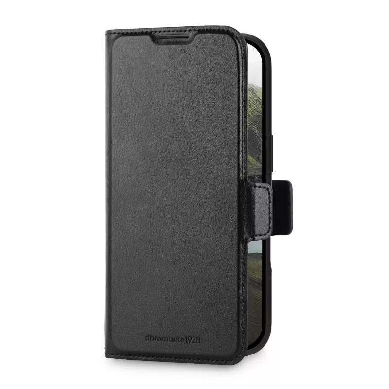 dbramante1928 Flip case for iPhone 17 (6.7 inch) Oslo Pro MS — 17 cm screen, black, 3 card pockets