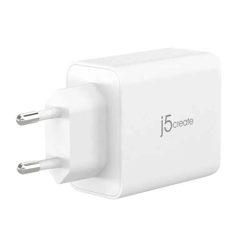 j5create JUP3365E-EN 65W GaN USB-C® 3-Port Charger, Indoor, AC, White