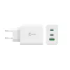 j5create JUP3365E-EN 65W GaN USB-C® 3-Port Charger, Indoor, AC, White
