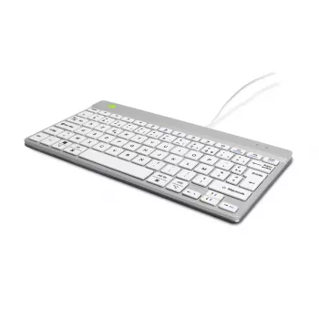 R-Go Tools Ergonomic keyboard R-Go Compact Break, compact keyboard with break software, AZERTY (FR), wired, white