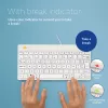 R-Go Tools Ergonomic keyboard R-Go Compact Break, compact keyboard with break software, AZERTY (FR), wired, white