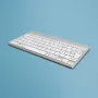 R-Go Tools Ergonomic keyboard R-Go Compact Break, compact keyboard with break software, AZERTY (FR), Bluetooth, white