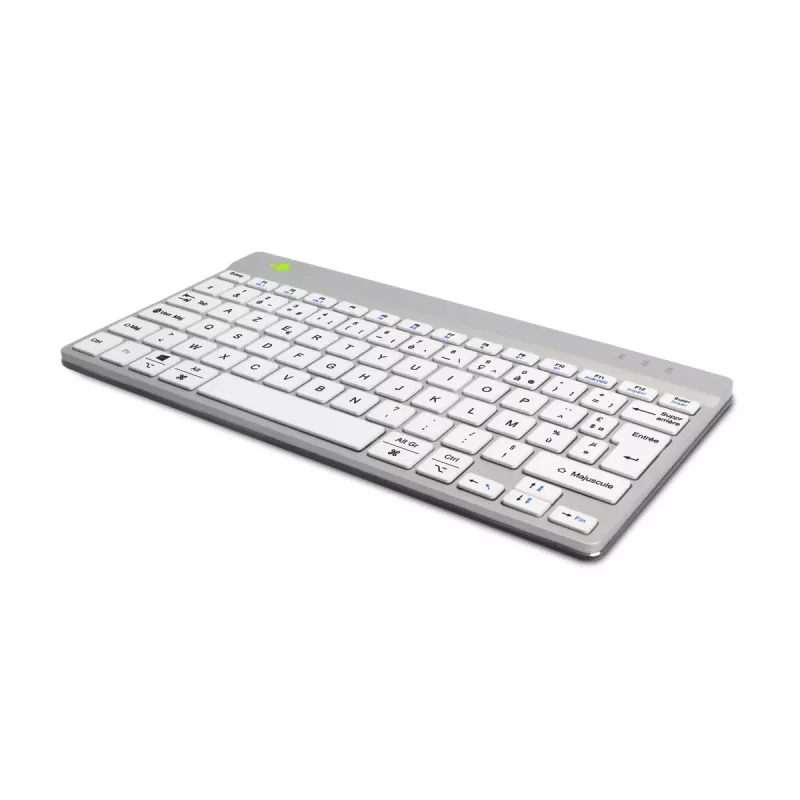 R-Go Tools Ergonomic keyboard R-Go Compact Break, compact keyboard with break software, AZERTY (FR), Bluetooth, white