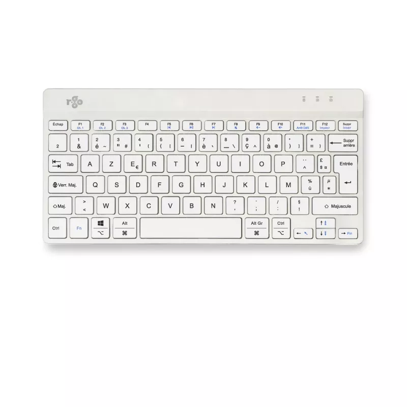 R-Go Tools Ergonomic keyboard R-Go Compact Break, compact keyboard with break software, AZERTY (FR), Bluetooth, white