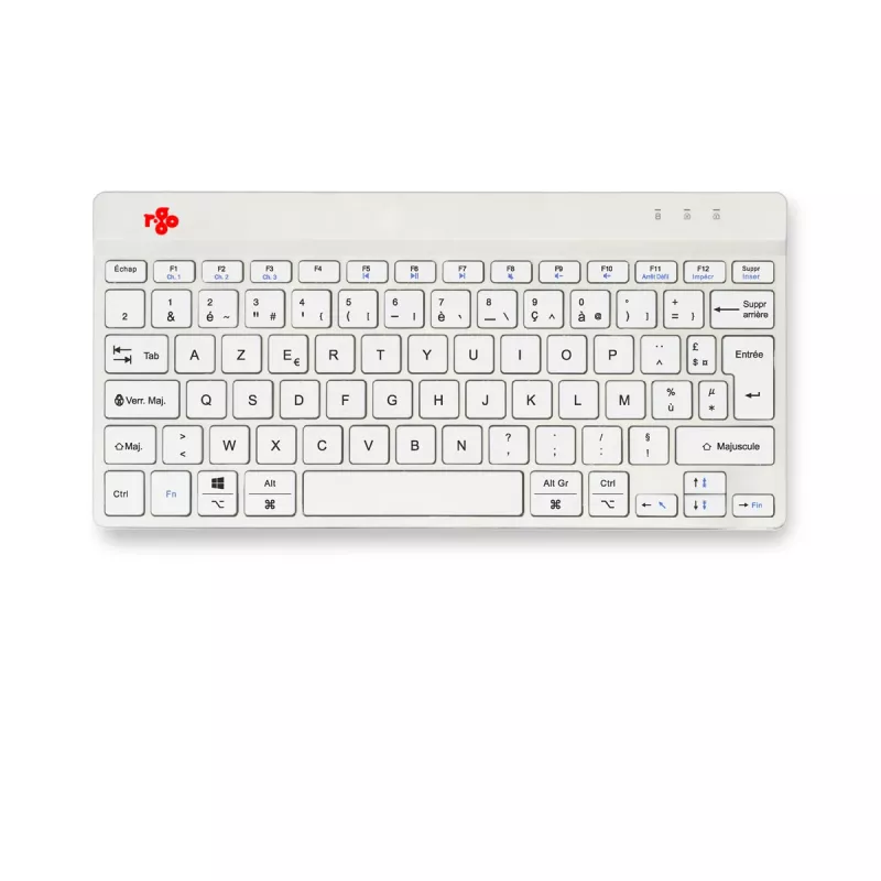 R-Go Tools Ergonomic keyboard R-Go Compact Break, compact keyboard with break software, AZERTY (FR), Bluetooth, white