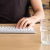 R-Go Tools Ergonomic keyboard R-Go Compact Break, compact keyboard with break software, AZERTY (FR), Bluetooth, white
