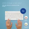 R-Go Tools Ergonomic keyboard R-Go Compact Break, compact keyboard with break software, AZERTY (FR), Bluetooth, white