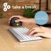 R-Go Tools Ergonomic keyboard R-Go Compact Break, compact keyboard with break software, AZERTY (FR), Bluetooth, white