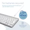 R-Go Tools Ergonomic keyboard R-Go Compact Break, compact keyboard with break software, AZERTY (FR), Bluetooth, white