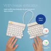 R-Go Tools Ergonomic keyboard R-Go Split Break with break software, ergonomic split keyboard, AZERTY (FR), Bluetooth, white
