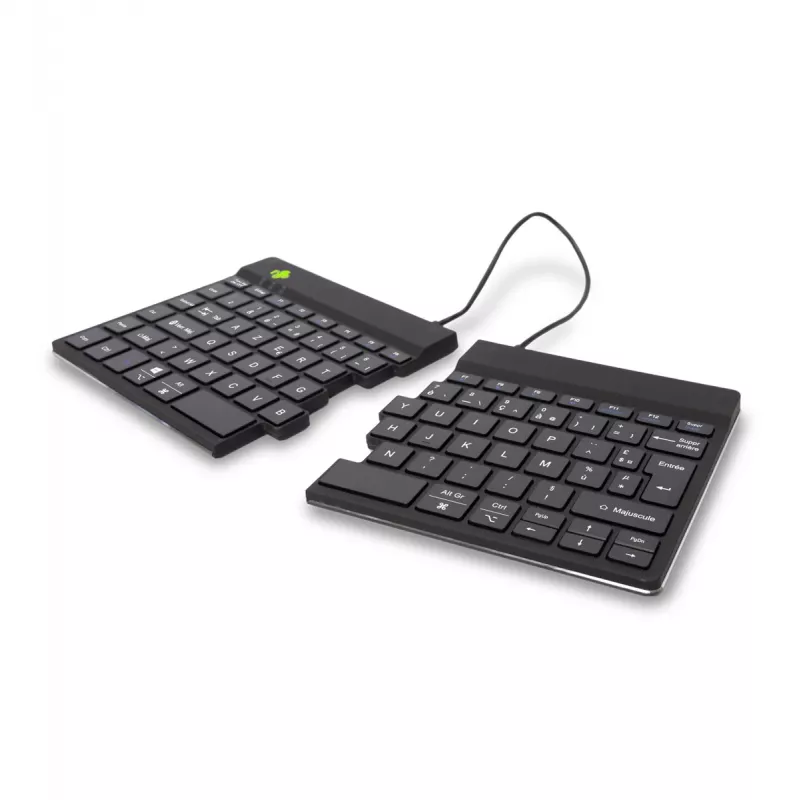 R-Go Tools Ergonomic keyboard R-Go Split Break with break software, ergonomic split keyboard, AZERTY (FR), Bluetooth, black