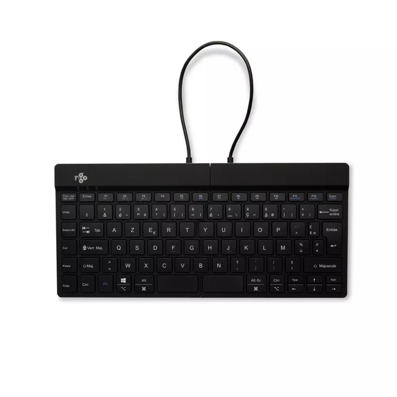 R-Go Tools Ergonomic keyboard R-Go Split Break with break software, ergonomic split keyboard, AZERTY (FR), Bluetooth, black