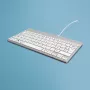 R-Go Tools Ergonomic keyboard R-Go Compact Break, compact keyboard with break software, AZERTY (BE), wired, white