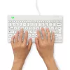R-Go Tools Ergonomic keyboard R-Go Compact Break, compact keyboard with break software, AZERTY (BE), wired, white