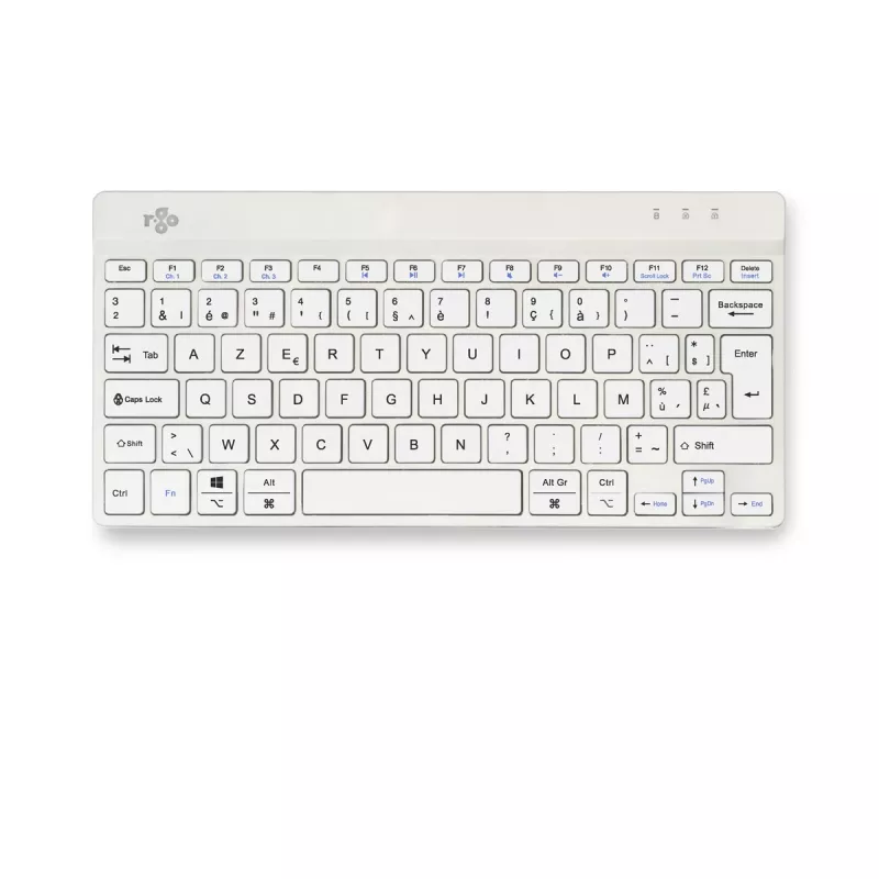 R-Go Tools Ergonomic keyboard R-Go Compact Break, compact keyboard with break software, AZERTY (BE), Bluetooth, white