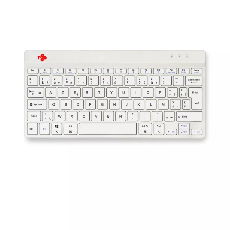 R-Go Tools Ergonomic keyboard R-Go Compact Break, compact keyboard with break software, AZERTY (BE), Bluetooth, white