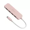 USB-C to 4-Port USB-A Gen 2 Hub j5create — 10 Gbps, USB 3.2, Rose, ABS recycled plastic, 100×27×19 mm