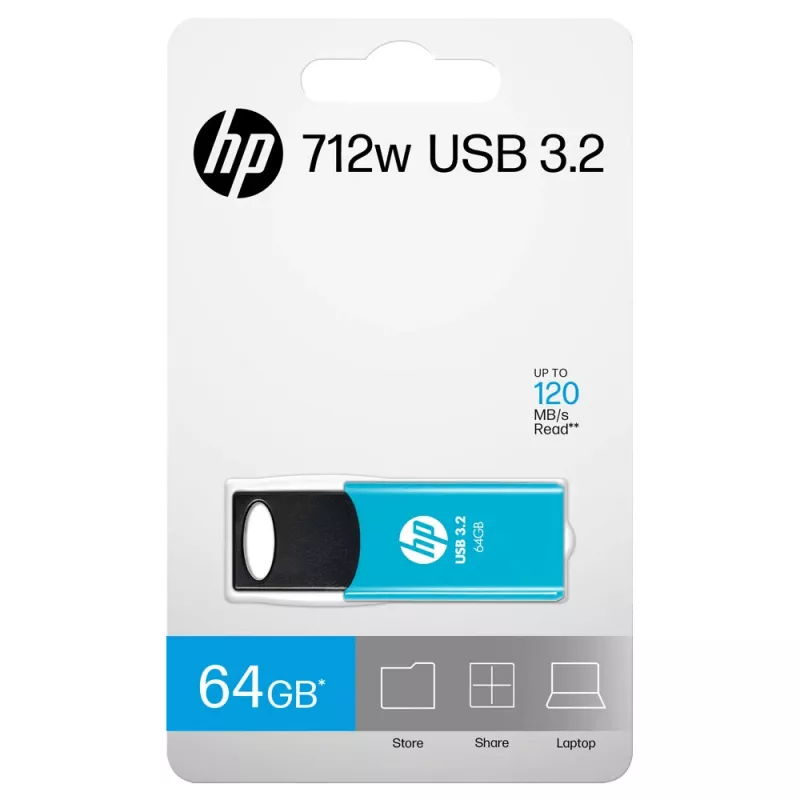 HP 712w USB flash drive 64 GB USB Type-A 3.2 Gen 1 (3.1 Gen 1) Blue