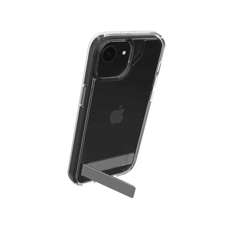 ZAGG Crystal Palace Kickstand Case iPhone 16/15/14/13 Clear, Cover, Apple, iPhone 17e/16e/15/14/13, 15.5 cm (6.1"), Transparent