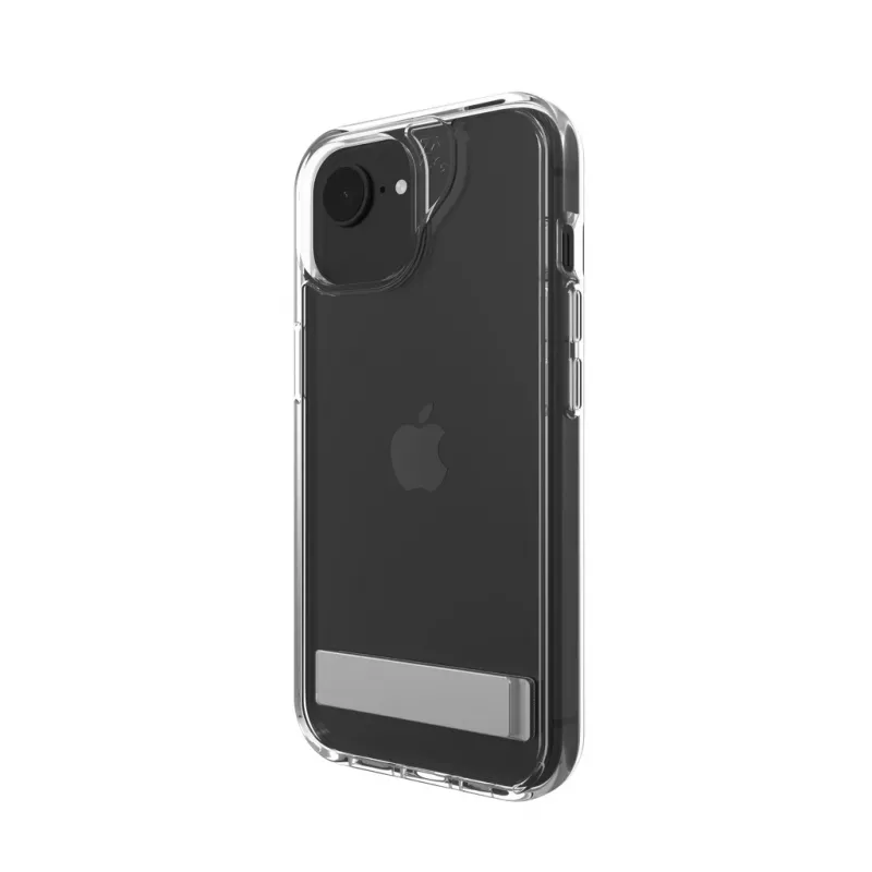 ZAGG Crystal Palace Kickstand Case iPhone 16/15/14/13 Clear, Cover, Apple, iPhone 17e/16e/15/14/13, 15.5 cm (6.1"), Transparent