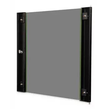 Glass front door for 19 inch 12U wall-mounted enclosure DIGITUS Unique series — glass and metal, black