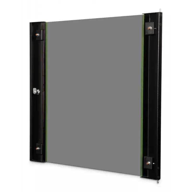 Glass front door for 19 inch 12U wall-mounted enclosure DIGITUS Unique series — glass and metal, black