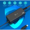 USB-C PD Power Adapter j5create JUP1265 — 65W, Indoor, Black, Plastic, 118×32×50 mm (EU)