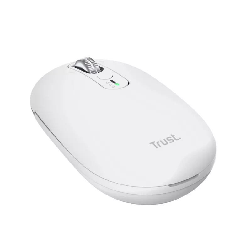 Wireless Office Mouse TRUST Seron Slim Multi – Ambidextrous, RF + Bluetooth, Optical 3200 DPI, 7 buttons, White