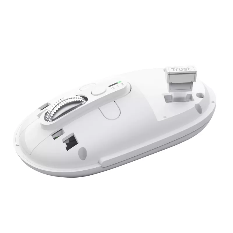 Wireless Office Mouse TRUST Seron Slim Multi – Ambidextrous, RF + Bluetooth, Optical 3200 DPI, 7 buttons, White