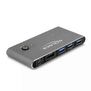 KVM Switch DeLOCK DisplayPort 8K 30 Hz with USB 5 Gbps