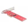 DeLOCK Internal M.2 Adapter 90889 PCIe 5.0 Red Stainless Steel