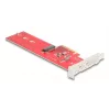 DeLOCK Internal M.2 Adapter 90889 PCIe 5.0 Red Stainless Steel
