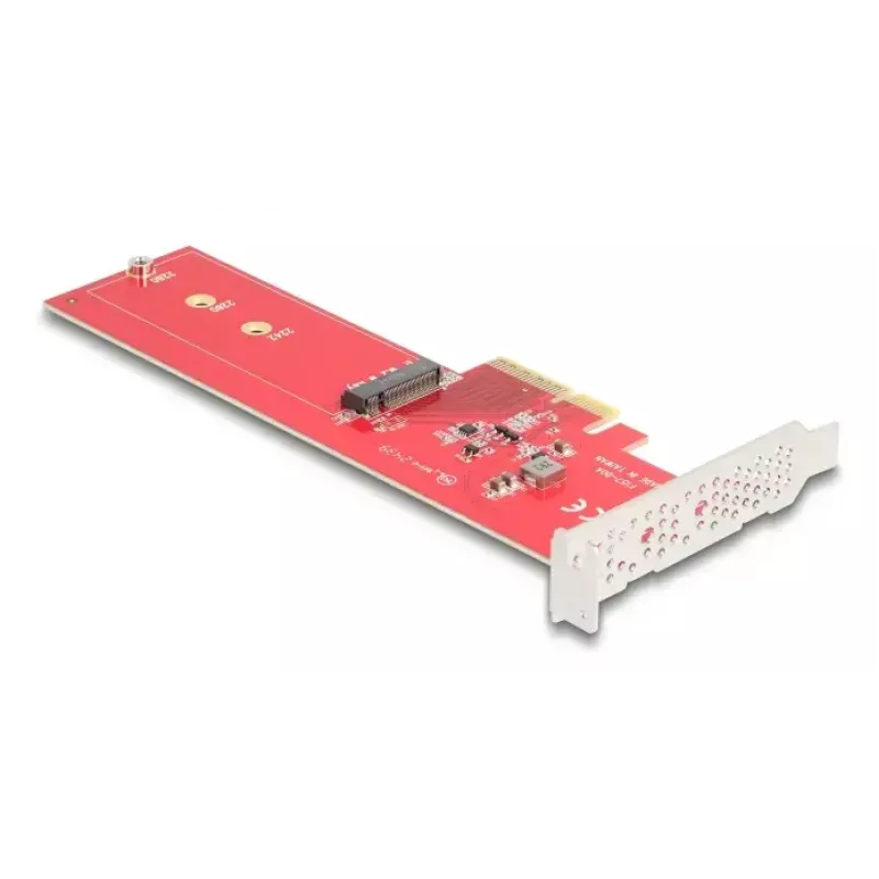 DeLOCK Internal M.2 Adapter 90889 PCIe 5.0 Red Stainless Steel