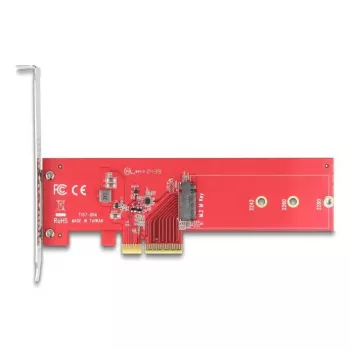 DeLOCK Internal M.2 Adapter 90889 PCIe 5.0 Red Stainless Steel