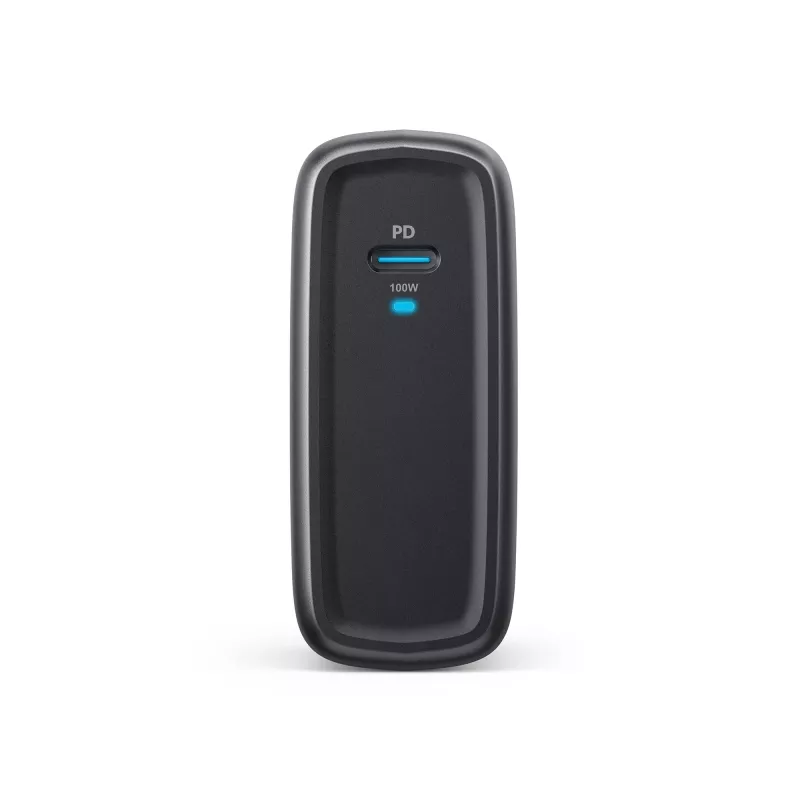 TARGUS 100W GaN AC Charger for Laptop, Smartphone, Tablet — 1× USB-C, 2 m Cable, Black