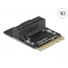 Adapter M.2 key A+E male to key M slot angled with holder DeLOCK 64137