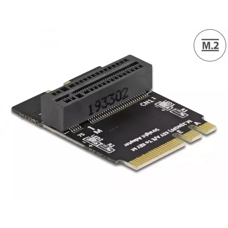 Adapter M.2 key A+E male to key M slot angled with holder DeLOCK 64137